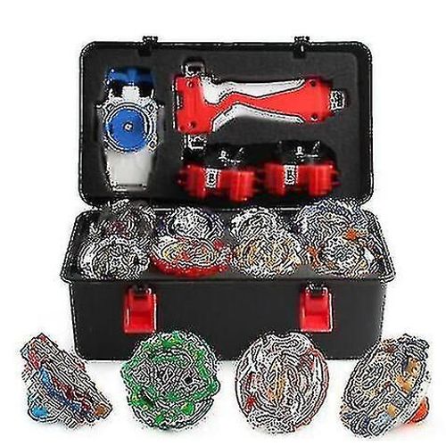 12x Beyblade Burst Spinning Tops Set Spinning With Grip Launcher + Étui De Stockage En Mousse