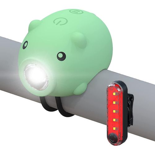 Lumières De Vélo Et Feux Arrière Avec Fonction De Klaxon, Lumière De Vélo Rechargeable Usb120 Décibel Haut-Parleur