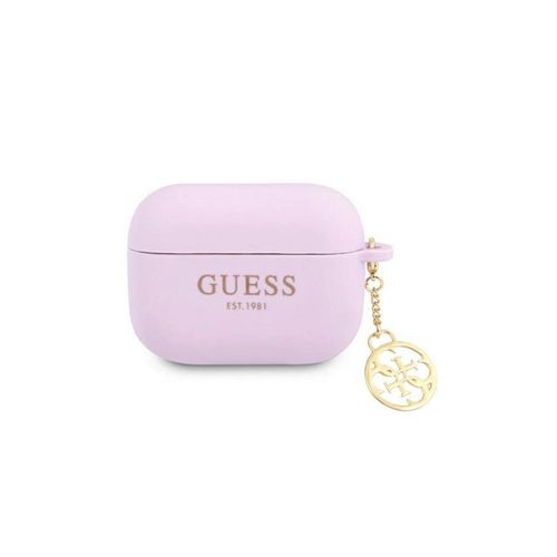 Coque Airpods Pro Guess Silicon 4G Charms Violet