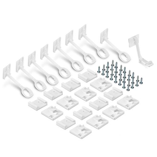 Pack Économique De Coffres-Forts Pour Tiroirs Et Portes D'armoires, 8 Pièces, Blanc, Reer 71070