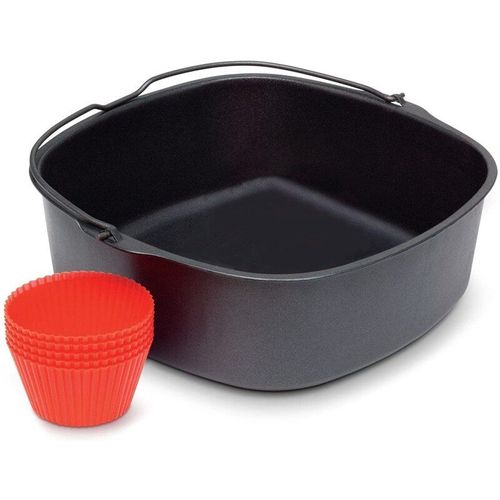 Plaque de cuisson antiadhésive pour friteuse à Air, friteuse à Air, gants de four en Silicone, accessoires de friteuse à Air de 7 pouces