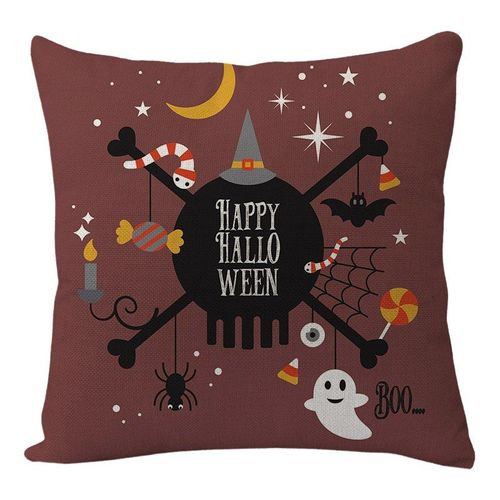 Housse de coussin fantôme citrouille Halloween, 1 pièce, taie d'oreiller pour canapé, lit, chaise, voiture, décoration de fête Halloween