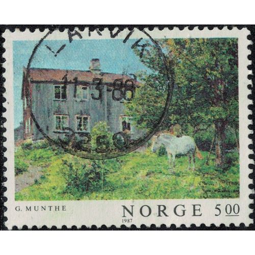 Norvège 1987 Oblitéré Used The Farm La Ferme Peinture De Gerhard Munthe Y&t No 932 Su