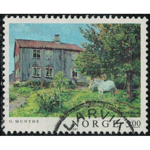 Norvège 1987 Oblitéré Used The Farm La Ferme Peinture De Gerhard Munthe Y&t No 932 Su