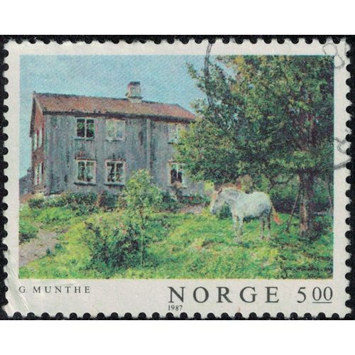 Norvège 1987 Oblitéré Used The Farm La Ferme Peinture De Gerhard Munthe Y&t No 932 Su