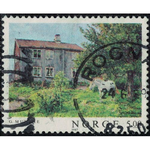 Norvège 1987 Oblitéré Used The Farm La Ferme Peinture De Gerhard Munthe Y&t No 932 Su