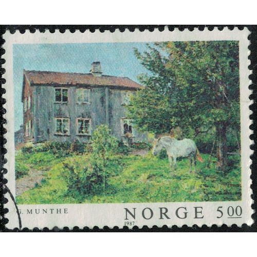 Norvège 1987 Oblitéré Used The Farm La Ferme Peinture De Gerhard Munthe Y&t No 932 Su