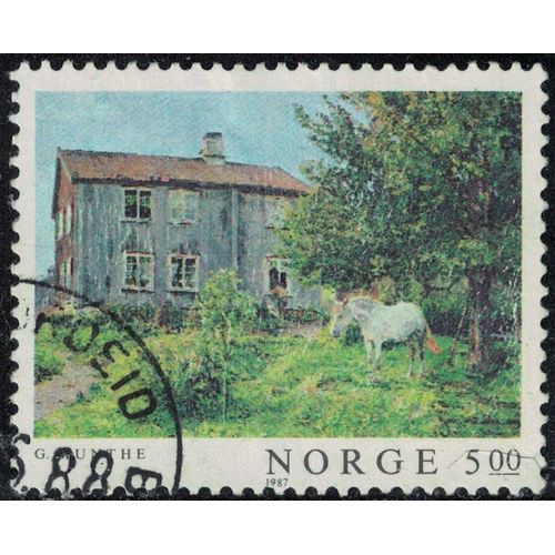 Norvège 1987 Oblitéré Used The Farm La Ferme Peinture De Gerhard Munthe Y&t No 932 Su