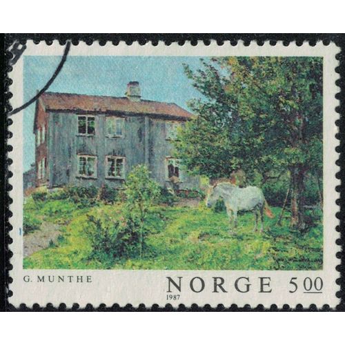 Norvège 1987 Oblitéré Used The Farm La Ferme Peinture De Gerhard Munthe Y&t No 932 Su