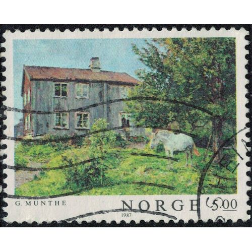Norvège 1987 Oblitéré Used The Farm La Ferme Peinture De Gerhard Munthe Y&t No 932 Su