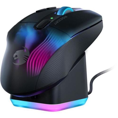 Souris sans fil avec station de charge - Stellar Wireless + Bluetooth/USB-A - ROCCAT - Kone XP Air - Noir