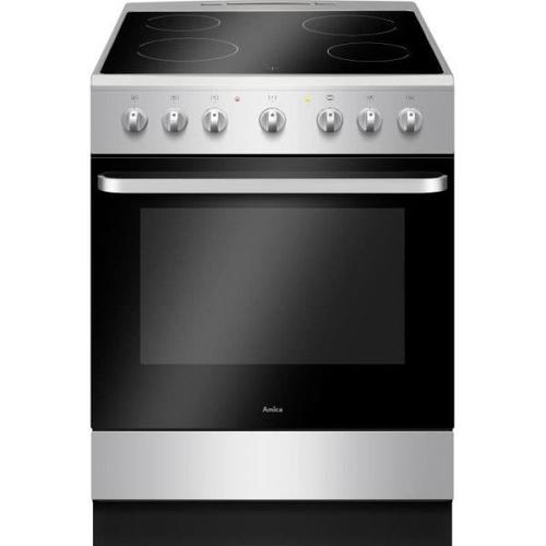 Cuisiniere AMICA ACV6003S Vitroceramique 60X60 Cm Silver