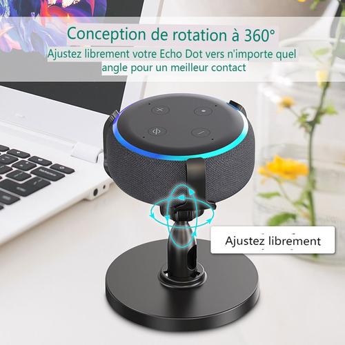 Echo Dot 3ème support de bureau 360 ° réglable intelligent haut-parleur support d’accessoires