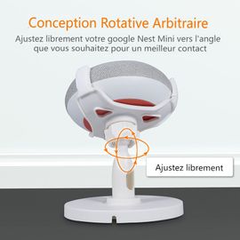 Le support de bureau HomeNest Mini à 360° peut être ajusté arbitrairement Support d’accessoire de haut-parleur intelligent Home