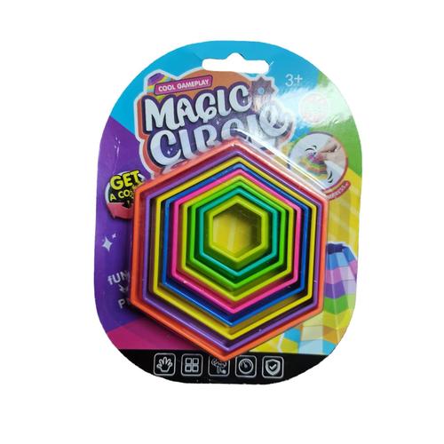 Magic Star 3d Variété Enfants Jouets Éducatifs Blocs De Construction Spirale Empilée Amusant Météoroïde Hexagonal Snap Card Set
