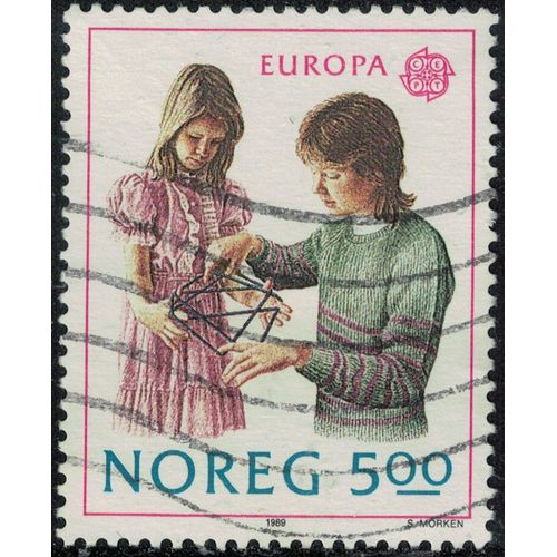 Norvège 1989 Oblitéré Used Europa Cept Jeux D'enfants Y&t No 977 Su