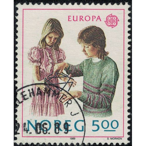Norvège 1989 Oblitéré Used Europa Cept Jeux D'enfants Y&t No 977 Su