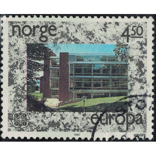 Norvège 1987 Oblitéré Used Architecture Bâtiments Europa Y&t No 922 Su