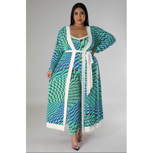 Wmstar-Ensemble De Robe Grande Taille",Tenue 2 Pièces,Slip,Maxi,Manteau,Everak,Sexy,Assressenti,Imbibé,"Automne