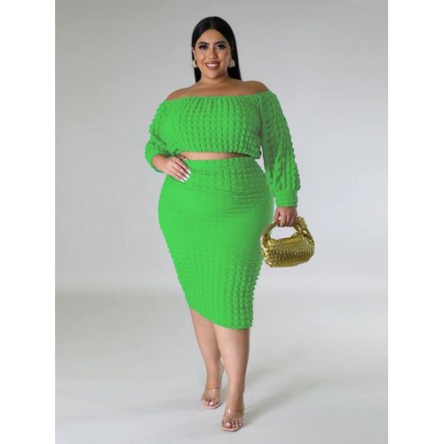 Wmstar-Ensemble Deux Pièces Pour Femmes",Robe Grande Taille,Haut Court,Jupes De Bureau,Vêtements D'été,