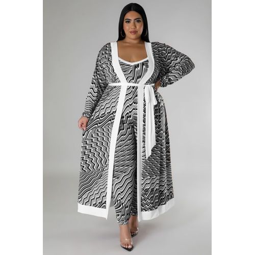 Wmstar-Ensemble De Robe Grande Taille",Tenue 2 Pièces,Slip,Maxi,Manteau,Everak,Sexy,Assressenti,Imbibé,"Automne