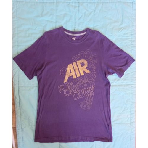 T-Shirt Nike Collector Rare Vintage Violet Et Or Xl Slim Fit Homme Coupe Élancée