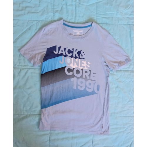 T-Shirt Jack & Jones Bleu Homme Slim Fit S En Coton Sweat Manche Longues