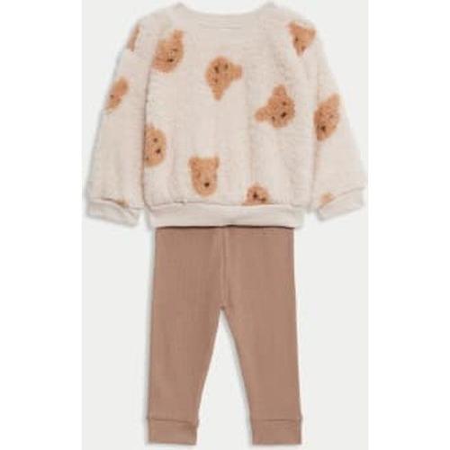 Ensemble Leggings Et Top À Motif Ours Imitation Peau De Mouton (Jusqu'au 3 Ans) - Multicolore