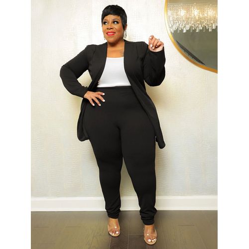 Wmstar-Ensemble Deux Pièces Pour Femme",Haut Assressenti,Leggings Monochromes,Pantalons Décontractés,Grande Taille,Automne,"Hiver