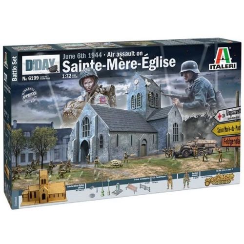 Maquette Diorama - Italeri - June 6th 1944 Air Assault On Sainte-Mère-Église - 1:72 - Ref : 14076