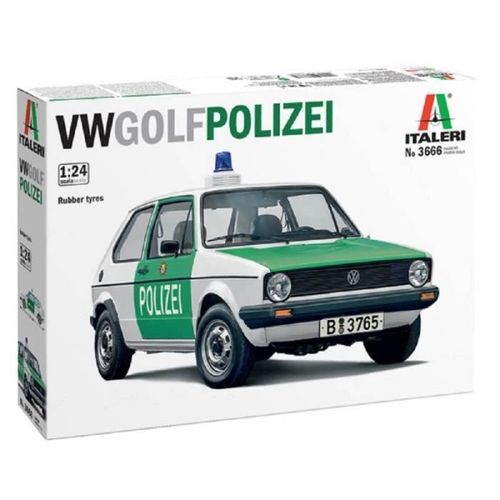 Italeri - Maquette Voiture Vw Golf Polizei Italeri 3666 1/24ème Maquette Char Promo - Ref : 13612-Italeri