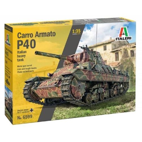 Maquette Char Carro Armato P.40 Italeri 6599 1/35ème - Italeri - Blanc - Intérieur-Italeri