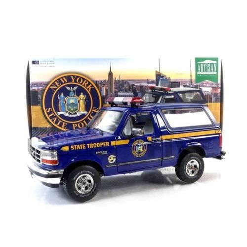 Greenlight Collectibles 1/18 19121 Ford Bronco Xlt New York State Police - 1996 Diecast Modelcar-Greenlight