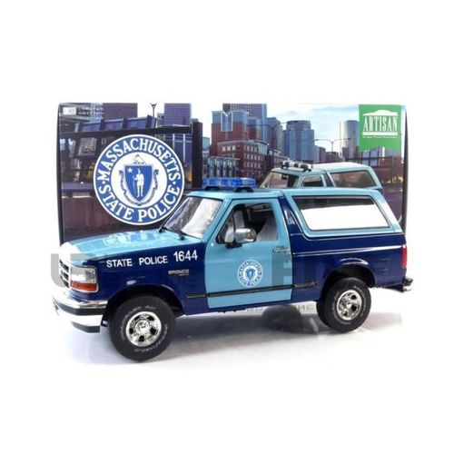 Greenlight Collectibles 1/18 19120 Ford Bronco Xlt Massachesetts State Police - 1996 Diecast Modelcar-Greenlight