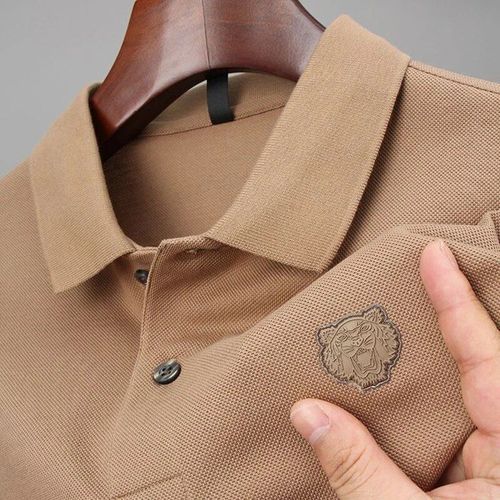 Polo Aviation Tête De Tigre Pour Hommes,Haut De Gamme,Coton,Manches Courtes,Revers,T-Shirt Décontracté,Été,Marque De Mode,Chemise Paul
