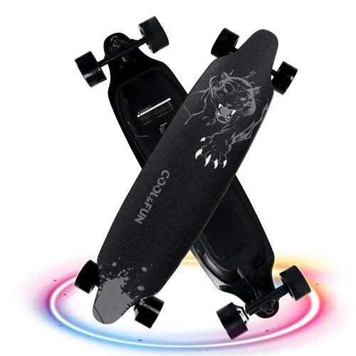 Skateboard Électrique Cool&fun Avec Télécommande, Planche À Roulettes Batterie Au Lithium Pour Débutants, Cool Trick De 35,4 * 9 Inches