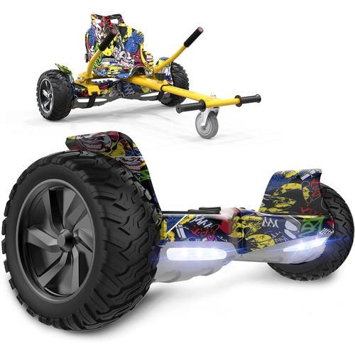 Rcb Pack Hoverboard 8,5 Pouces Hummer Tout Terrain Bluetooth Lcd Hip + Hoverkart Hip