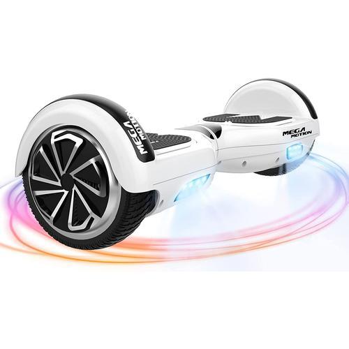 Mega Motion Hoverboard, Overboard 6,5" Et Hoverboard Pour Enfant Auto-Équilibré Avec Led Blanc