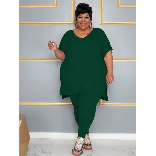 Ensemble Deux Pièces Pour Femme",Haut Long,Legging,Couleur Unie,Décontracté,,"2023