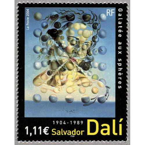 France 2004, Très Beau Timbre Neuf** Luxe Yvert 3676, Oeuvre De Salvador (Dali 1904-1989), "Galatée Aux Sphères".