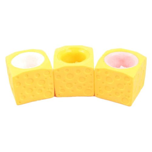 2in Squishy Cheese Fidget Toy Soft Squirrel Popping Out Stress Relief Toy