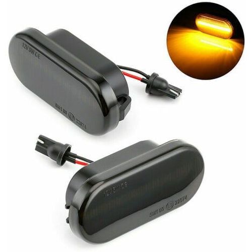 Clignotant Latéral Led Dynamique Remplacement De Clignotant De Fumée Noire Pour Ford/Seat/Skoda/Vw/Luxfactory - Le Noir
