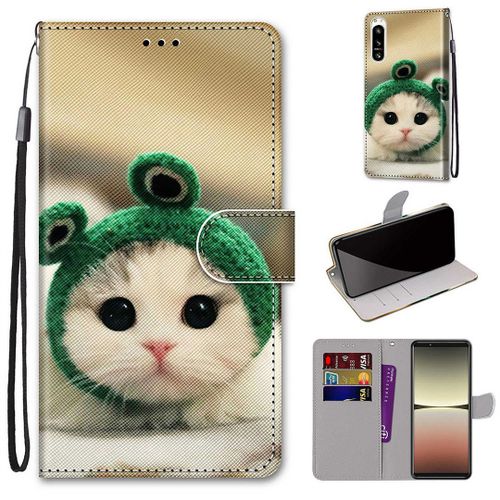 Saturcase Coque Pour Sony Xperia 5 Iv 2022, Beau Pu Cuir Magnétique Flip Portefeuille Support Porte-Carte Dragonne Protecteur Housse Étui Pour Sony Xperia 5 Iv 2022 (Dk-9)