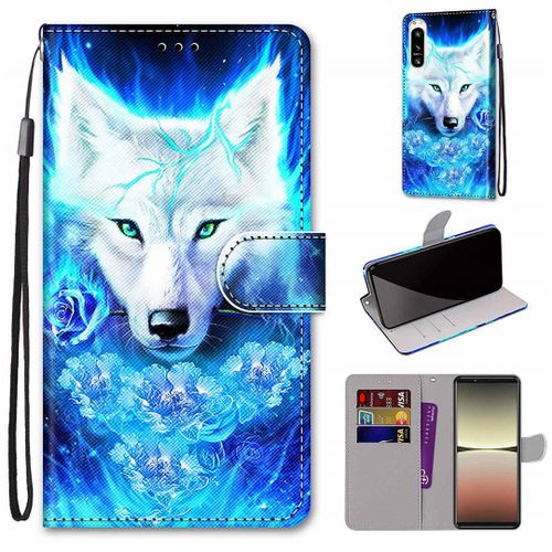 Saturcase Coque Pour Sony Xperia 5 Iv 2022, Beau Pu Cuir Magnétique Flip Portefeuille Support Porte-Carte Dragonne Protecteur Housse Étui Pour Sony Xperia 5 Iv 2022 (Dk-8)