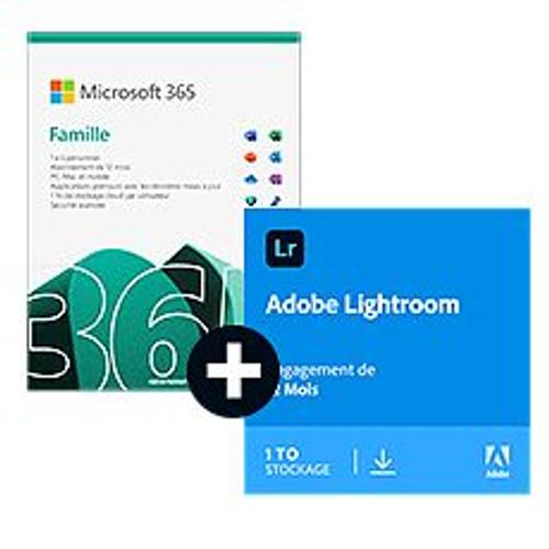 Pack Adobe Lightroom + Microsoft 365 Famille