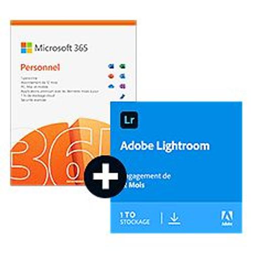 Pack Adobe Lightroom + Microsoft 365 Personnel