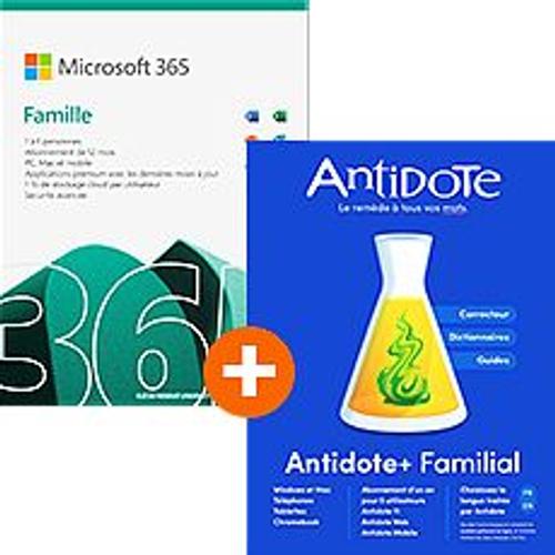 Pack Microsoft 365 Famille + Antidote+ Familial