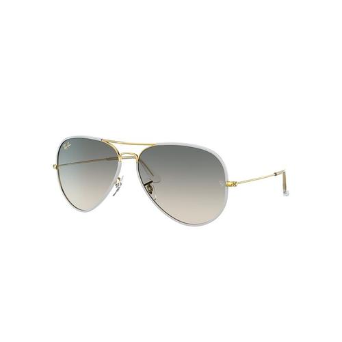 Ray-Ban Aviator Full Color Legend Lunettes De Soleil Monture Or Verres Gris 58-14 