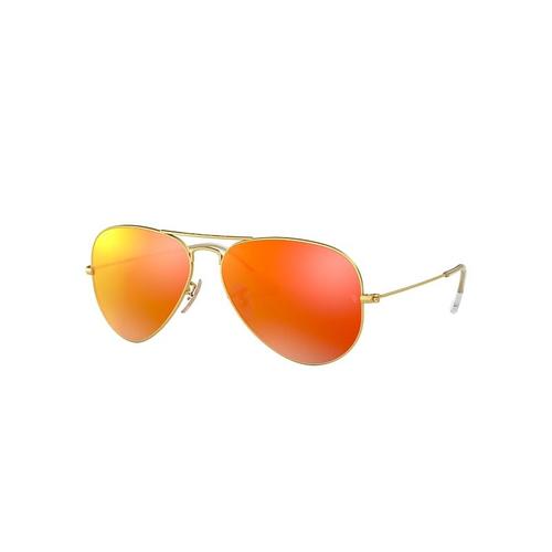 Ray-Ban Aviator Flash Lenses Lunettes De Soleil Monture Or Verres Orange Polarisé 58-14 