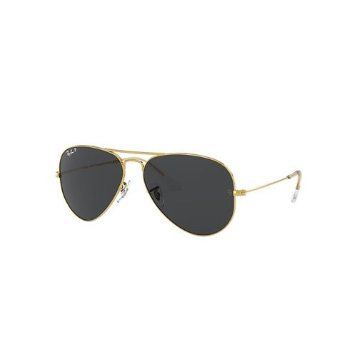 Ray-Ban Aviator Classic Lunettes De Soleil Monture Or Legend Verres Noir Polarisé 62-14 